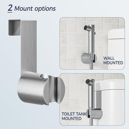 Stainless Steel Handheld Bidet Sprayer for Toilet, Stepless Water Pressure Control, Gentle Toilet Jet Spray with Leak-Proof Bidet Hose, Ideal for Feminine Hygiene, Cloth Diaper, Pet Cleaning