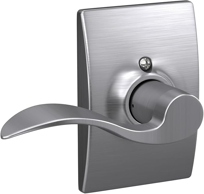 Schlage Accent Lever with Century Trim Non-Turning Lock in Satin Chrome - Left Handed