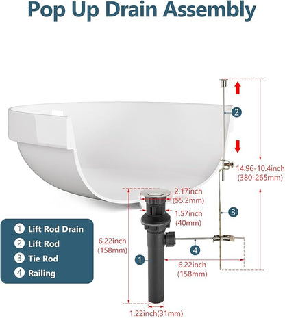 4-Inch Centerset Bathroom Sink Faucet with Drain, Brushed Nickel | Single-Handle Vanity Faucet with Lift Rod Drain, 24-Inch Supply Lines, 1.2 GPM, 3-Hole Deck Mount, Easy Installation