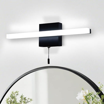 COTULIN 16 Inch Black Vanity Light Bar with Pull Switch 10W Brightness Ideal for Cabinet Lighting Picture Light and Sink Light for Kitchen and Bathroom Applications Modern Design Efficient Lighting