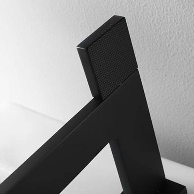 Bathroom Water Faucet Single Hole Waterfall Faucet for Bathroom Sink Single Handle Black