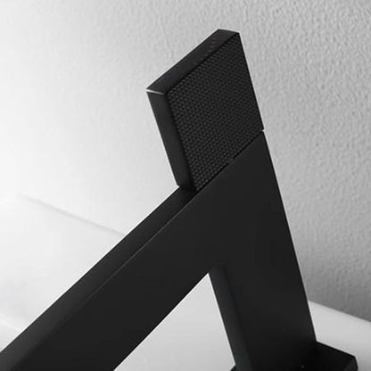 Bathroom Water Faucet Single Hole Waterfall Faucet for Bathroom Sink Single Handle Black
