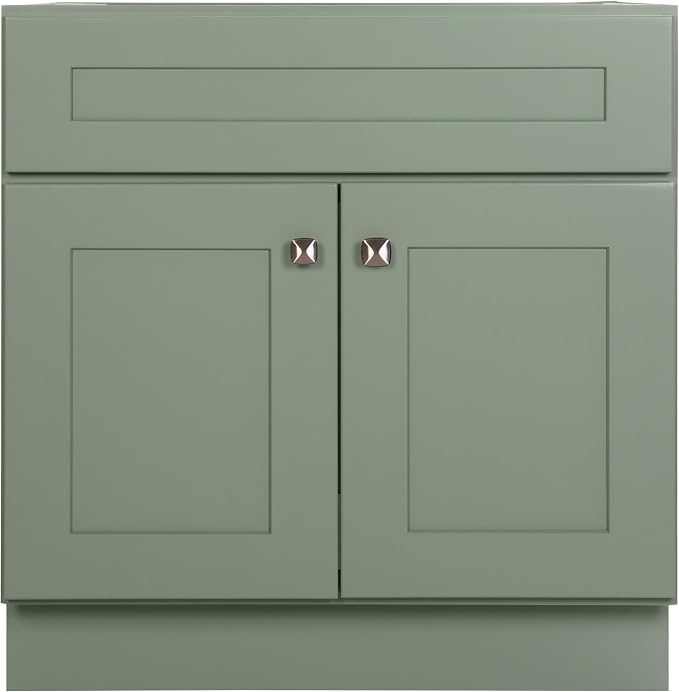 Design House Brookings Bathroom Vanity, 30", Evergreen Fog | Adjustable Hinges, Freestanding, Contemporary/Modern, Wood, Bath, 215459