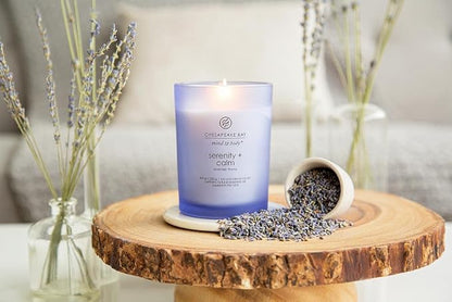 Chesapeake Bay Medium Jar Candles Duo - Peace + Tranquility (Cashmere Jasmine) and Serenity + Calm (Lavender Thyme) Home Decor