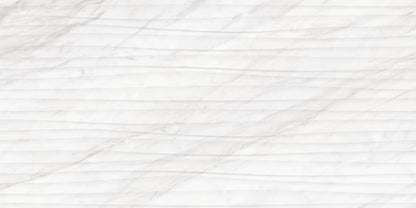 Daltile Perpetuo 12" x 24" Marble Look Ceramic Wave Wall Tile in Satin Timeless White for Kitchen Backsplashes, Living Room or Bathroom Walls (8 PC Per Carton) (15.52 SQFT Per Carton)