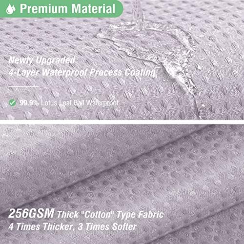Dynamene Extra Wide Waffle Shower Curtain 256 GSM Fabric 108x72 Lavender