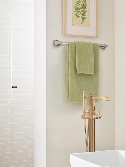 Amerock BH36024G10 | Brushed Nickel Towel Bar | 24 in (610 mm) Towel Rack | Mulholland | Bathroom Towel Holder | Bathroom Hardware | Bath Accessories