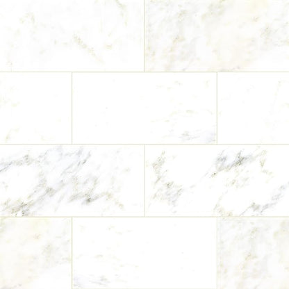 MSI Arabescato Carrara 12 inch x 6 inch Polished Marble Subway Tile for Kitchen Backsplash, Floor Tile, Wall Tile for Bathroom, Shower Wall Tile, 6x12 inch Mosaic Tile