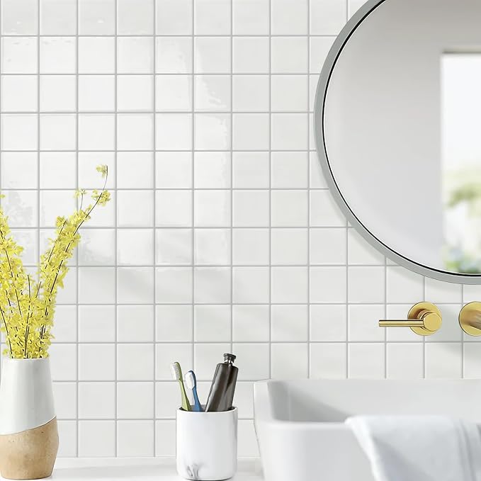 STICKGOO 10 Sheets Peel and Stick Backsplash - 9" x 9" 5D Adhesive Peel and Stick Tile Backsplash for Kitchen&Bathroom