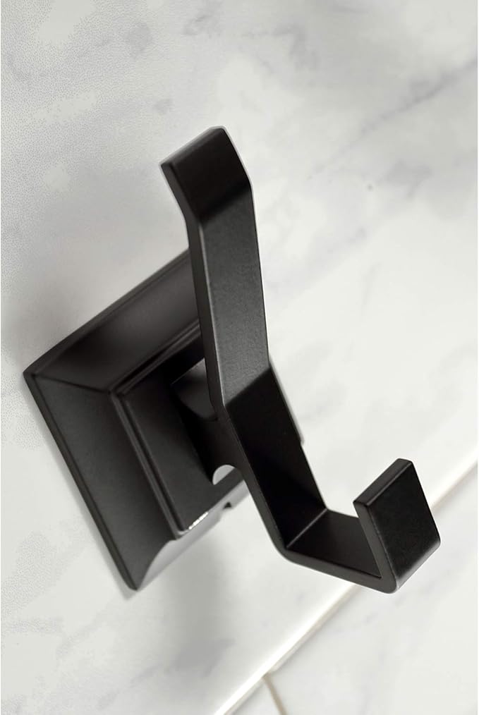 Kingston Brass BAHK61212478K Monarch 5-Piece 18-Inch and 24-Inch Towel Bars Bathroom Accessory Set in Matte Black