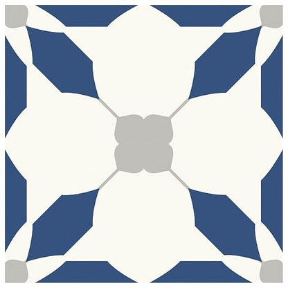 MORCART 40PCS 7.87" x 7.87" Peel and Stick Floor Tile, Blue | Self-Adhesive DIY Vinyl Flooring, Removable and Waterproof Tile Sticker for Bathroom, Kitchen, Wall, Bedroom, Stairs