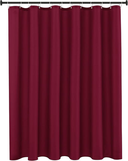 Fabric Shower Curtain Liner 72x84-Burgundy Extra Long Shower Liners | Hotel Quality Water Resistant Machine Washable Shower Liner-Cloth Polyester Light Weight High Ceilings Bathroom Curtain Liner