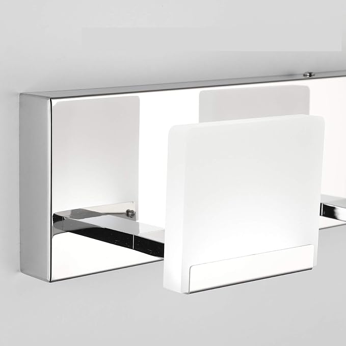 Ralbay LED Modern Bathroom Vanity Lights 5 Lights Acrylic Stainless Steel Bathroom Wall Light Fixture