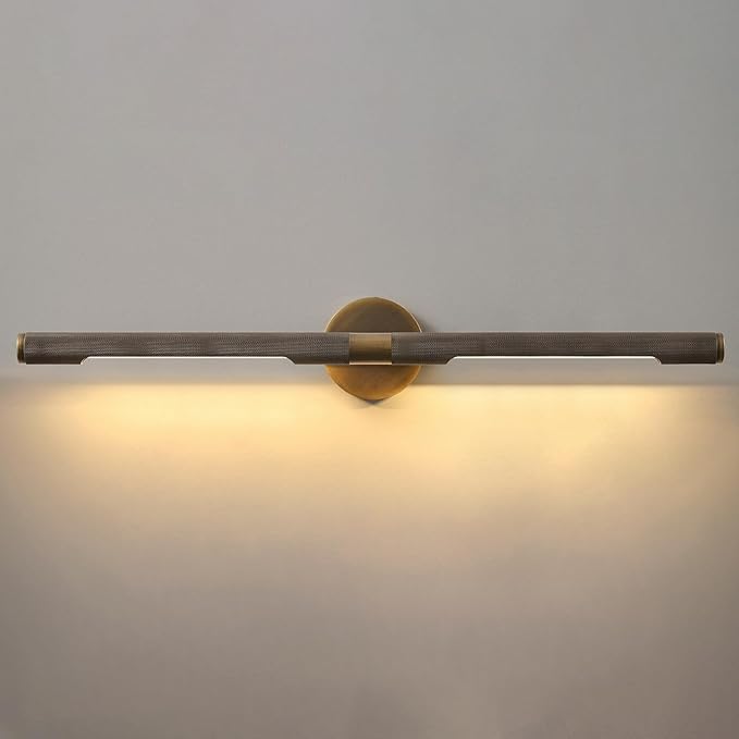Museum Gallery Bathroom Picture Light - 30 Inch Long Bronze Brass Dimmable Hardwired Wall Sconces with E12 Bulb - Frame Pictures Art Deco Sconce Lights for Painting Photo Artwork Library Vanity Over