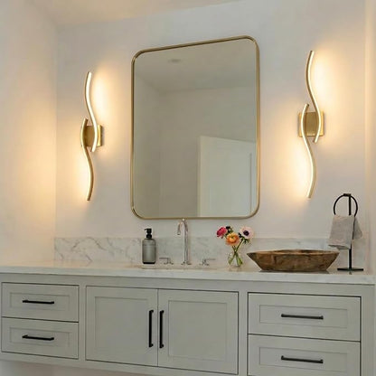 Vanity Light for Bathroom, 31.6 Inch Gold LED Dimmable | Bathroom Lights Fixture Over Mirror, 5CCT Adjustable Color Temperatures Modern Wall Sconces for Bathroom Bedroom Living Room