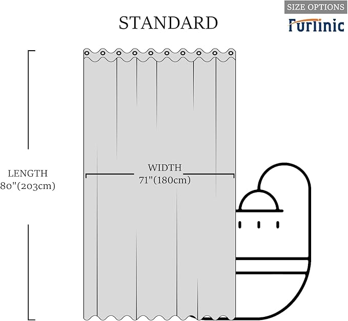 Furlinic Mint Green No Hook Shower Curtain,Extra Long Shower Curtain Liner 78 Length,Ployester Fabric Bathroom Curtains with 10 Plastic Split Grommets,Waterproof & Machine Washable,72x78 Inch