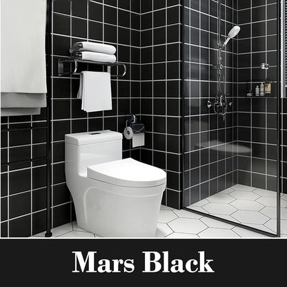 DWIL Tub Paint, Tub and Tile Refinishing Kit with Tools, Bathtub Paint Water Based &Low Odor, Easy to Use for Sink Bathroom Shower, Black 35oz/50-55sq.ft