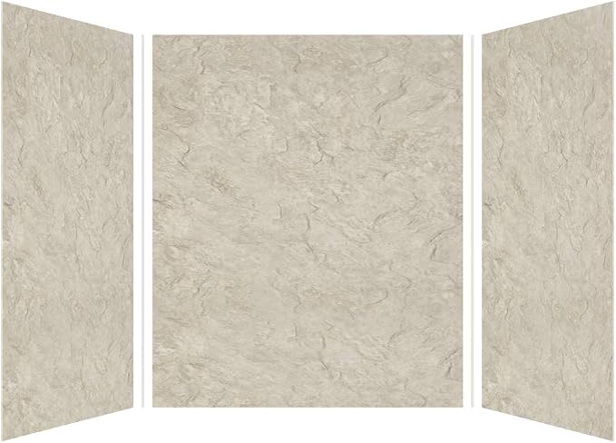 Transolid EWK606072-44 Expressions 3-Panel Shower Wall Kit, 60-in L x 60-in W x 72-in H, Sea Fog