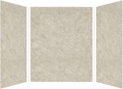 Transolid EWK606072-44 Expressions 3-Panel Shower Wall Kit, 60-in L x 60-in W x 72-in H, Sea Fog