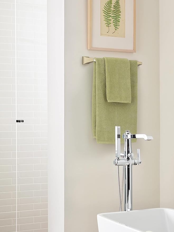 Amerock BH36023BBZ | Golden Champagne Towel Bar | 18 in (457 mm) Towel Rack | Mulholland | Bathroom Towel Holder | Bathroom Hardware | Bath Accessories