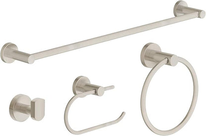 Symmons 35AC4BUNDLESTN Dia 4-Piece Wall-Mounted Bathroom Hardware Set in Satin Nickel