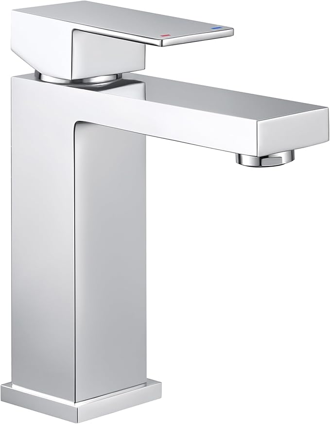 KES Chrome Bathroom Sink Faucet Single Hole Bathroom Faucets Single Handle for Modern Washroom Vanity RV Farmhouse Sink cUPC Certified Lead-Free, L3120ALFF12-CH