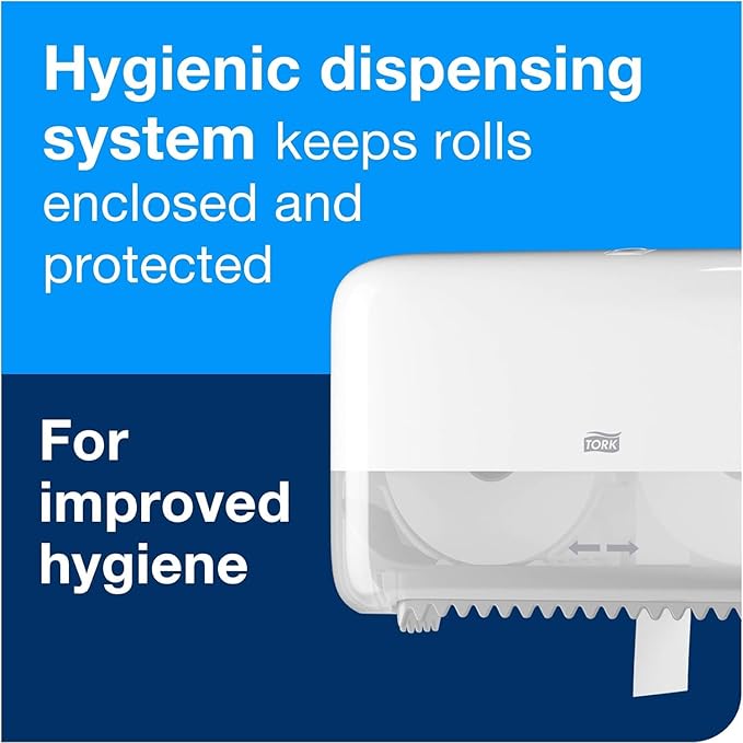Tork Coreless High-Capacity Toilet Paper Roll T7, 36 x 1100 sheets, 472882 | White, Universal, 2-ply