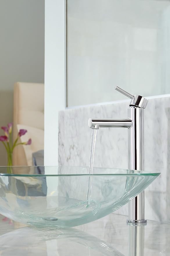 Moen Align Chrome One-Handle Single Hole Modern Vessel Sink Bathroom Faucet, 6192