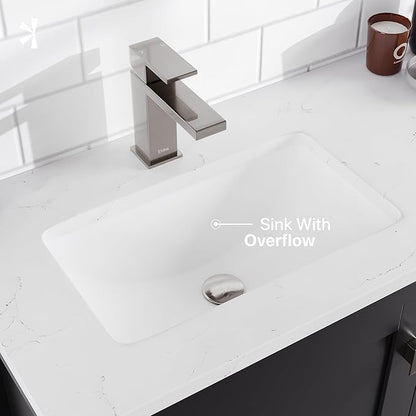 Eviva London 54 in. Espresso Double Sink Bath Vanity with Carrara Quartz Top and Undermount Porcelain Sinks