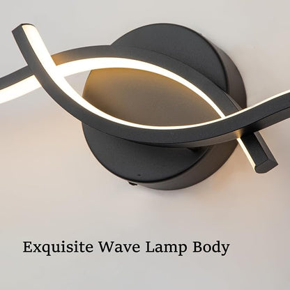 EDISLIVE 24 Inch Black LED Vanity Light, 15W Dimmable Modern Wall Sconce, 3000K Warm White Linear Fixture with Acrylic Strip Shade for Bathroom Mirror Bedroom Makeup