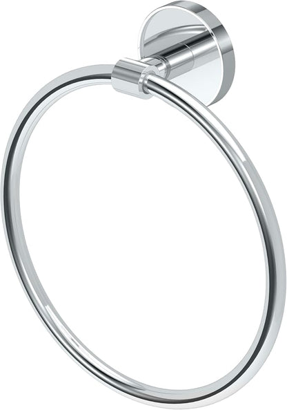 Gatco 5552 Sky Towel Ring | Modern Hand Towel Holder for Bathroom | Stylish Decorative Hardware, Heavy Duty Metal, EZ Ancor Mounting | Chrome