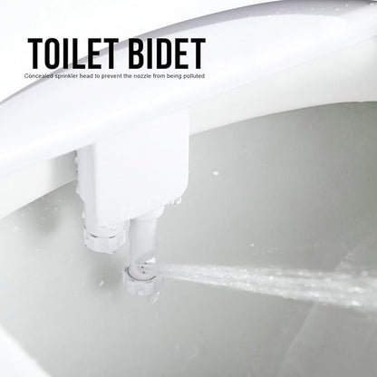 Bidet Attachment for Toilet, Dual Nozzle Non-Electric Bidet Sprayer with Adjustable Water Pressure, Self Cleaning Nozzles for Feminine and Rear Wash, Easy Installation for Home Bathroom