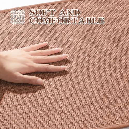chakme Bathroom Rugs Mat 59x17, Ultra Thin Non Slip Bath Rug Runner Quick Dry Absorbent Bath Mat for Bathroom, (Dark Pink, 59"x17")