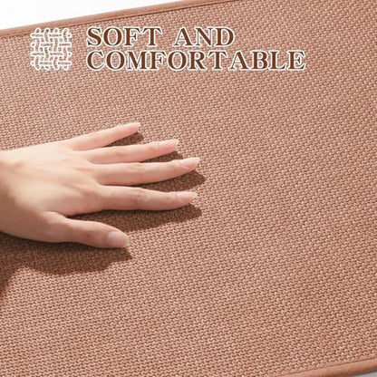 chakme Bathroom Rugs Mat 59x24, Ultra Thin Non Slip Bath Mat Large Quick Dry Absorbent Bath Mat for Bathroom, (Dark Pink, 59"x24")