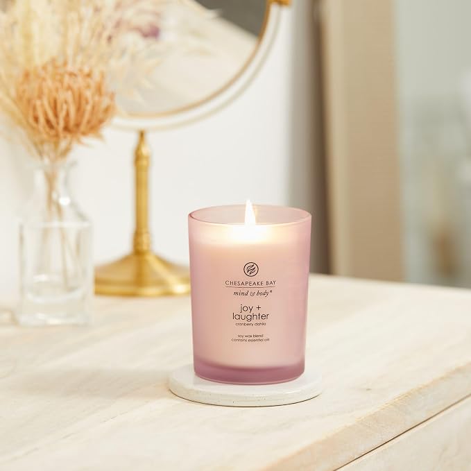 Chesapeake Bay Candle Scented Candle Joy + Laughter (Cranberry Dahlia) Medium Home Décor