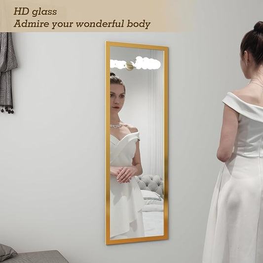 WhiteBeach 48'' x 16'' Over The Door Mirror, Full Length Wall Mirror, Bedroom