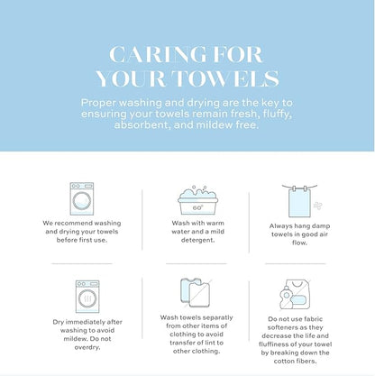 White Classic Luxury Bath Towel Set of 8 Pieces - 100% Turkish Cotton Highly Absorbent Towels for Bathroom, 2 Luxury Bath Towels 700GSM, 2 Hand Towels, 4 Washcloths, Black