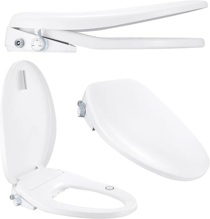 Bio Bidet BB500 Heated Electric Bidet Seat with Warm Water Wash, Night Light, Low Profile Design, Elongated