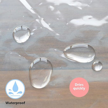 Extra Wide 108 inch Shower Curtains, XL Shower Curtain Liner 84 inches Long, Clear Waterproof Peva Plastic Liner for Clawfootub Bathtub, 108x84 with 5 Magnets | Transparent Waterproof Peva Vinyl Liner XL for Clawfootub Bathtub with 5 Magnets and S/Stee...