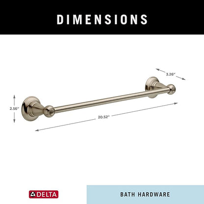 Delta Faucet Porter 18 inch Towel Bar, SpotShield Brushed Nickel , Bathroom Accessories, PTR18-BN