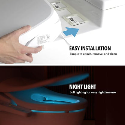 Barumi Bidet [BM-5000], Electric Bidet Toilet Seat, Heated Seat, Warm Water, Position Control, Eco-Mode, Self Cleaning