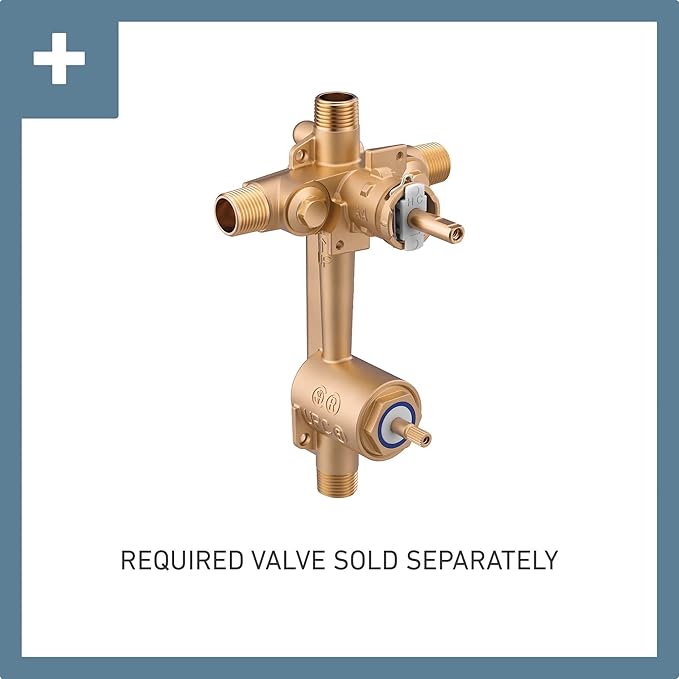 Moen T2900BN Gibson Posi-Temp with Built-in 3-Function Transfer Valve Trim Kit, Multi-Function Shower Handle, Contemporary Shower Diverter with Three Shower Settings, Valve Required, Brushed Nickel
