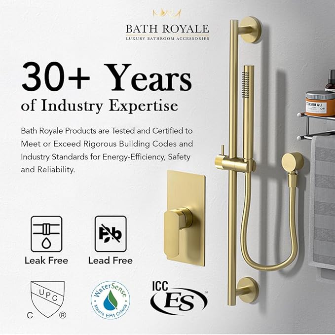 Bath Royale Pasha Luxury Bathroom Sink Faucet Single Control - All Metal, Easy Install, Brushed Nickel