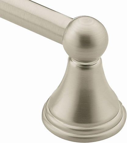 Moen Preston Collection Brushed Nickel 18-Inch Single Bathroom Towel Bar, DN8418BN (Pack of 2)
