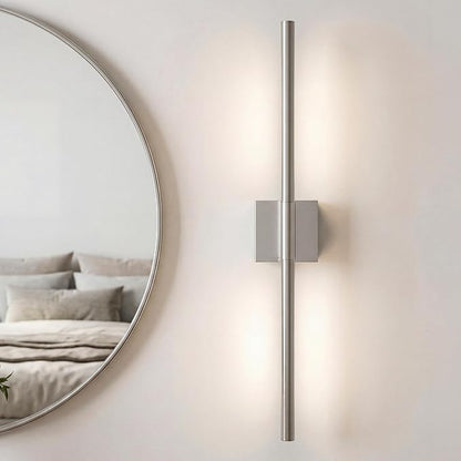 30 Inch Brushed Nickel LED Bathroom Vanity Light, 3CCT Dimmable | 16W, CRI90 Vanity Lighting Fixtures Over Mirror, 360° Rotatable Modern Bathroom Vanity Light Bar, AD-W9465-L75-SN