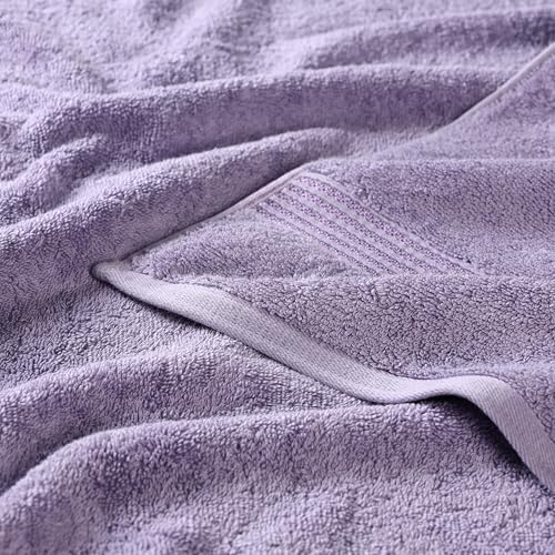 Superior Egyptian Cotton 2-Piece Bath Sheet Towel Set, Oversized Body Towels For Adults And Kids, Large Towel For Bath, Shower, Guest Bathroom, Spa, Gym, Resort, Essentials, Airbnb, Royal Purple