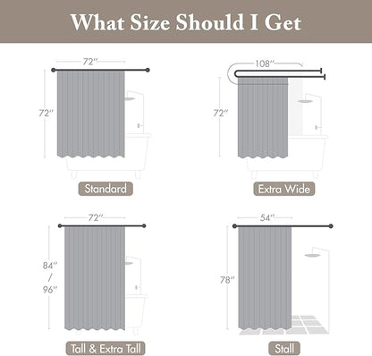 Madison Park Amherst Bathroom Shower Curtain Faux Silk Pieced Striped Modern Microfiber Bath Curtains, 72x84 Inches, Natural