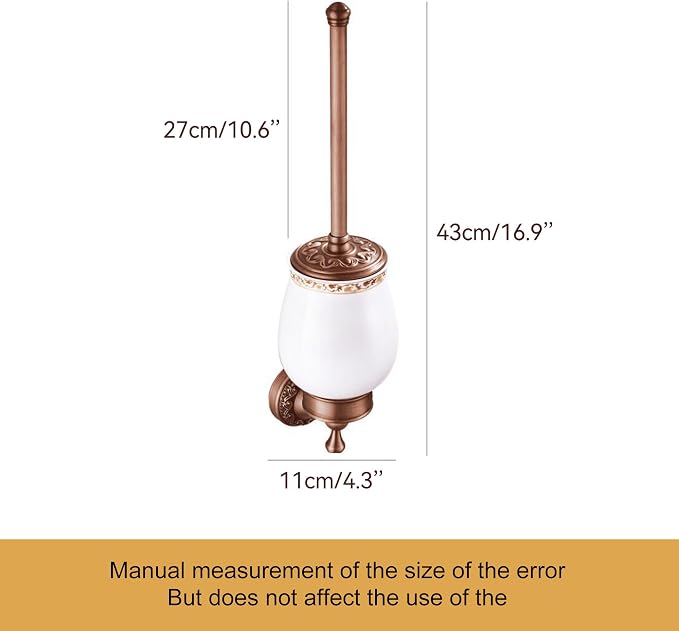 Red Copper Bath Toilet Brush Holder Set, Wall Mounted Bathroom Hardware Accessories, Pattern Carving Design