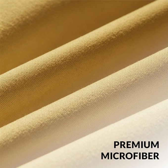 Felisa Ombre Yellow and White Shower Curtain Liner,Waterproof Fabric Shower Curtain with 3 Weighted Magnets, Odorless Cloth Lightweight Bathroom Curtain,Sturdy Rustproof Grommets,72 x 72