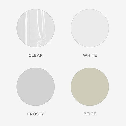 Zenna Home Shower Curtain Liner, Heavyweight Transparent Liner for Showers and Bathtubs with Rustproof Grommets and Weighted Hem, 8-Gauge EVA, 70 x 71 Inches, White